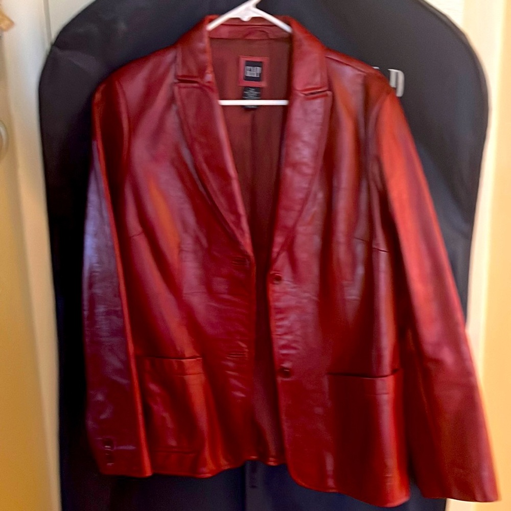 Vintage Red Leather blazer